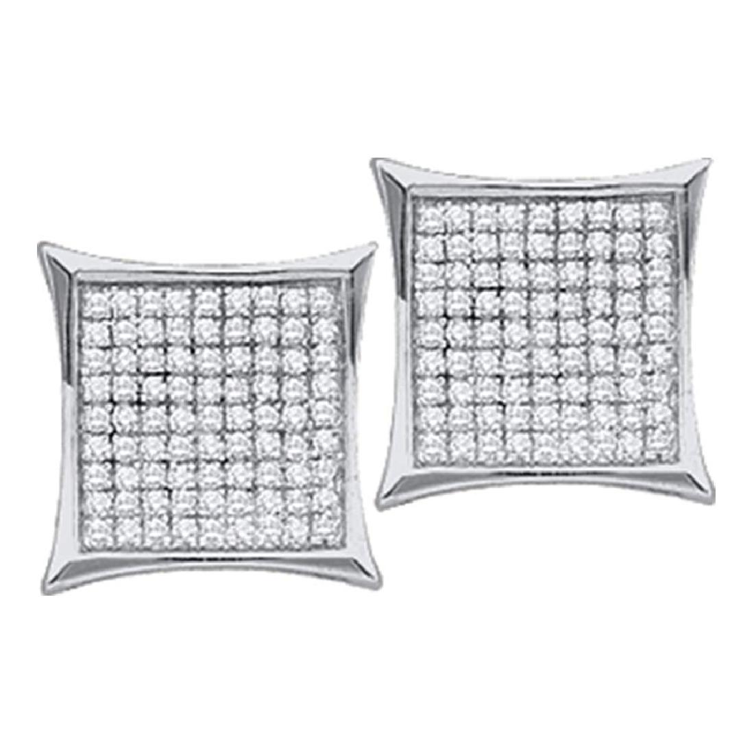 0.05 CTW Diamond Square Kite Cluster Stud Earrings 10KT: REF-4K5W- SKU: GD54284 ---- 0.05 CTW Diamond Square Kite Cluster Stud Earrings 10KT White Gold Manufacturer's Suggested Retail Price: $180.00 Mainstone Type: Diamond @ 0.05ct Mainstone Color: J-K Main