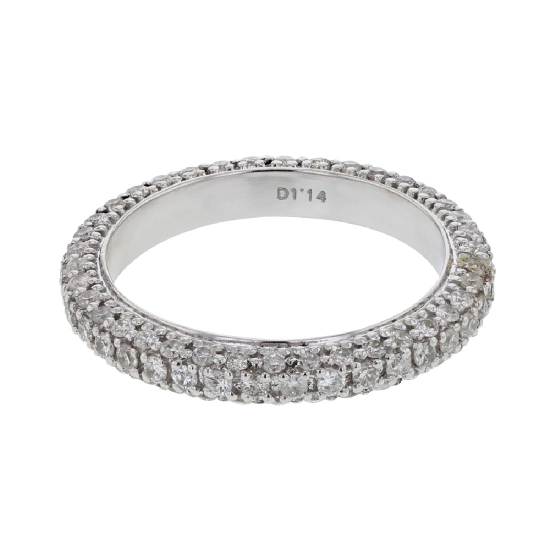 1.1 CTW Diamond Band Ring 18K White Gold - REF-103R3K: REF-103R3K - JF330433 ---- 1.1 CTW White Round Diamond Band Ring 18K White Gold Manufacturer's Suggested Retail Price: $4600.00 Product Type: Band RingStone 1 Type: White Round DiamondStone 1 Count: 1