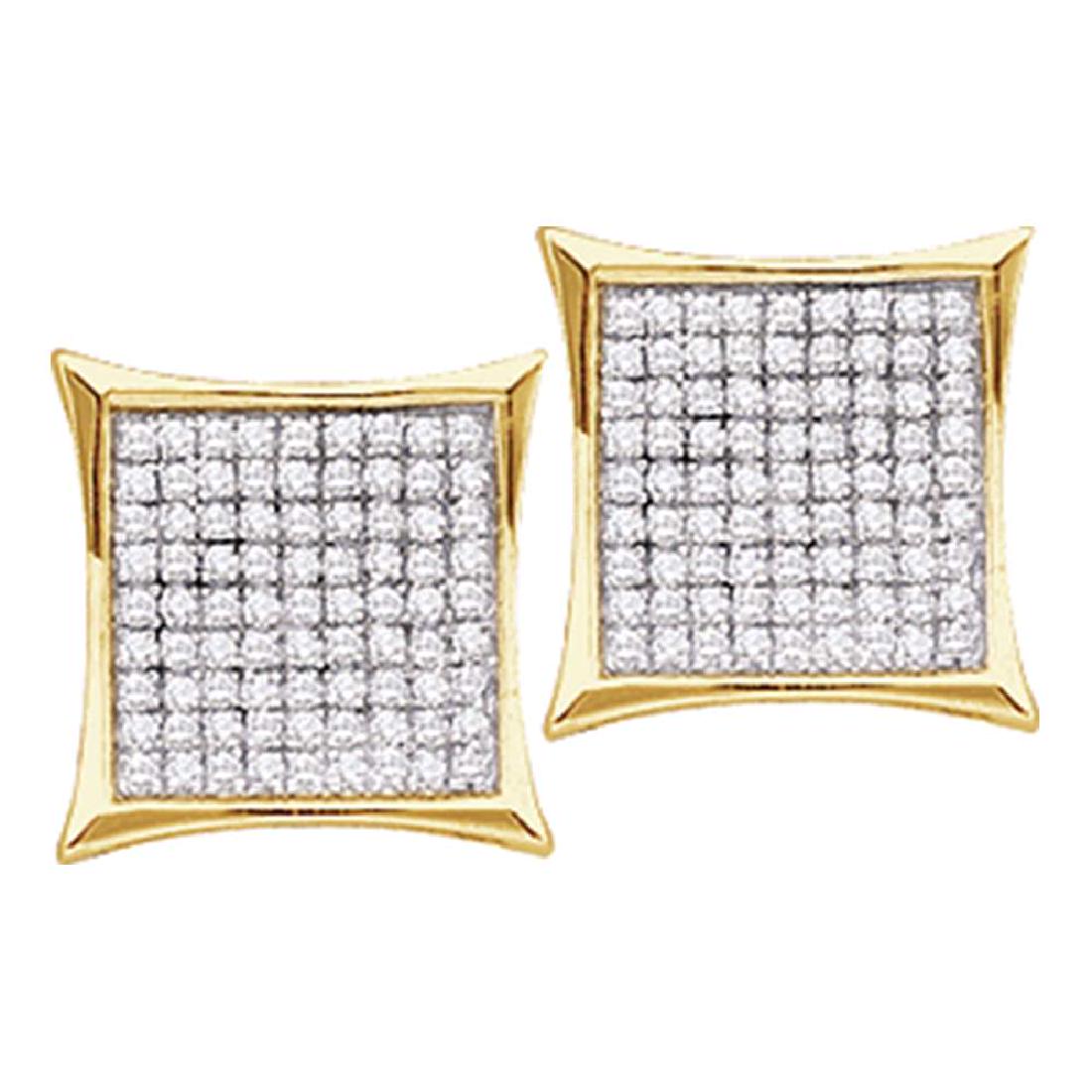 0.10 CTW Diamond Square Kite Cluster Stud Earrings 14KT: REF-10H5M- SKU: GD54288 ---- 0.10 CTW Diamond Square Kite Cluster Stud Earrings 14KT Yellow Gold Manufacturer's Suggested Retail Price: $410.00 Mainstone Type: Diamond @ 0.10ct Mainstone Color: J-K Ma