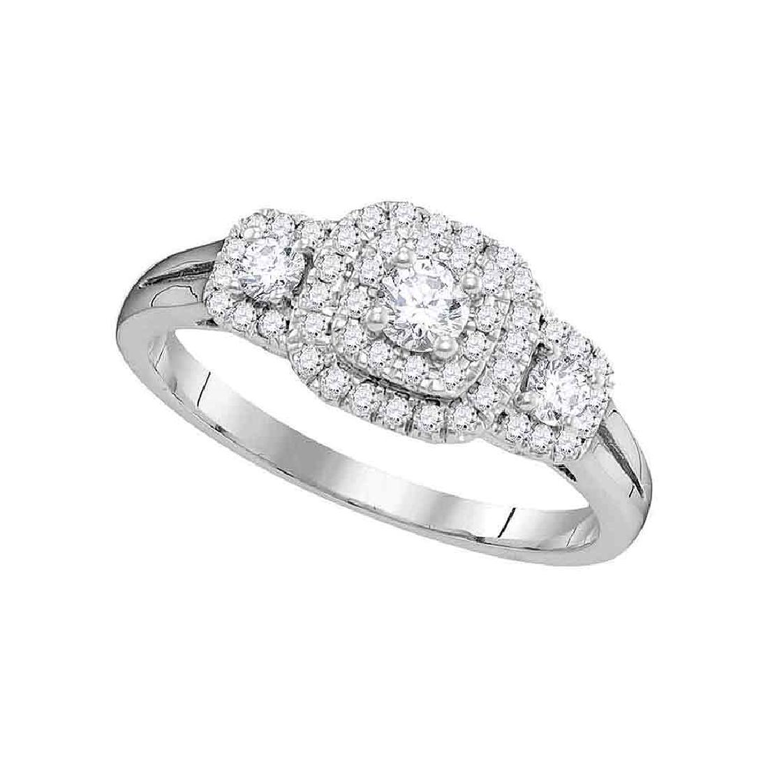 0.51 CTW Diamond Solitaire Double Halo Bridal: REF-71M3H- SKU: GD106329 ---- 0.51 CTW Diamond Solitaire Double Halo Bridal Engagement Ring 14KT White Gold Manufacturer's Suggested Retail Price: $2800.00 Mainstone Type: Diamond @ 0.24ct Mainstone C