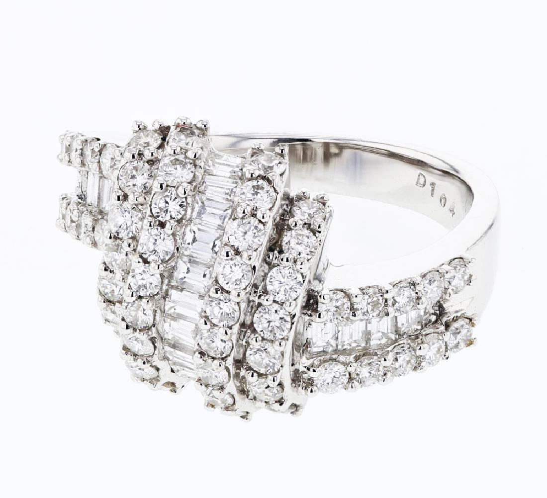 1.58 CTW Diamond Ring 18K White Gold - REF-162F4N: REF-162F4N - JF213463 ---- 1.58 CTW White Round Diamond & Baguette Ring 18K White Gold Manufacturer's Suggested Retail Price: $7300.00 Product Type: RingStone 1 Type: White Round DiamondStone 1 Count: