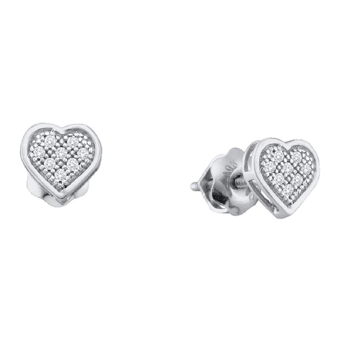 0.25 CTW Diamond Heart Screwback Earrings 10KT White: REF-26X9Y- SKU: GD50479 ---- 0.25 CTW Diamond Heart Screwback Earrings 10KT White Gold Manufacturer's Suggested Retail Price: $1060.00 Mainstone Type: Diamond @ 0.25ct Mainstone Color: J-K Mainstone C
