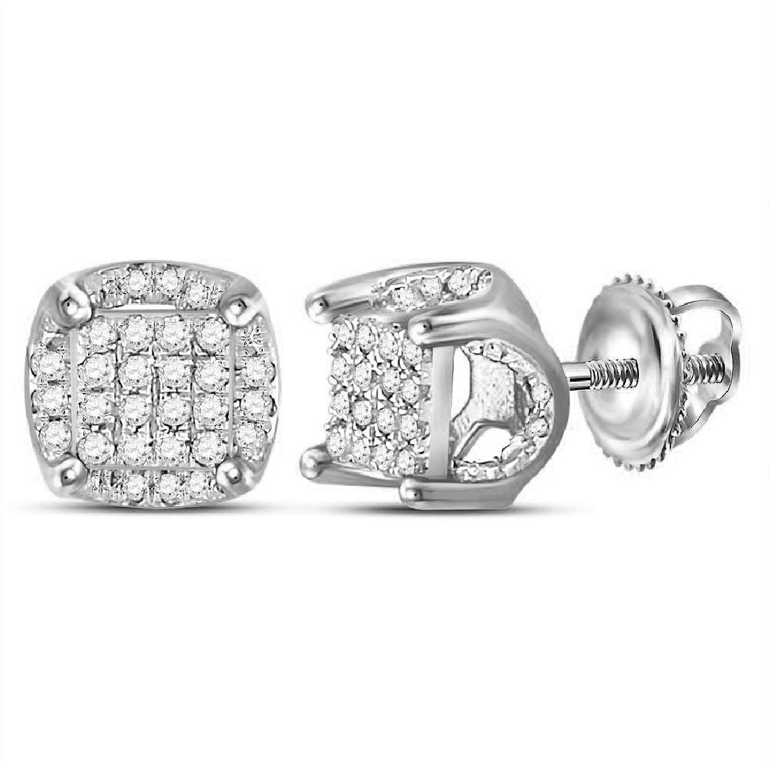 0.20 CTW Mens Diamond Cluster Stud Earrings 10KT White: REF-13Y4X- SKU: GD94237 ---- 0.20 CTW Mens Diamond Cluster Stud Earrings 10KT White Gold Manufacturer's Suggested Retail Price: $530.00 Mainstone Type: Diamond @ 0.20ct Mainstone Color: I-J Mainstone