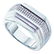 0.30 CTW Mens Pave-set Diamond Ridged Flat Ring 10KT