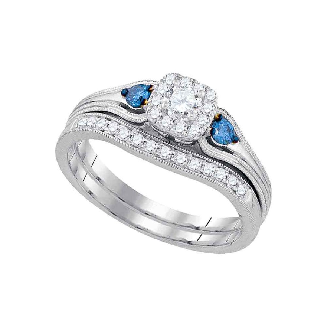 0.50 CTW Diamond Bridal Wedding Engagement Ring 14KT: REF-64M4H- SKU: GD92814 ---- 0.50 CTWDiamond Bridal Wedding Engagement Ring 14KT White Gold Manufacturer's Suggested Retail Price: $2530.00 Mainstone Type: Diamond @ 0.16ct Mainstone Color: H-I Mainst