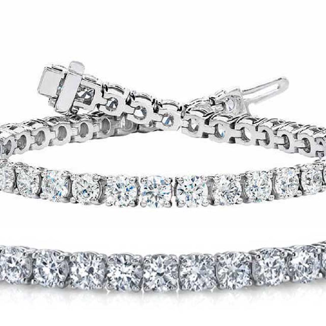 Natural 7.04ct VS-SI Diamond Tennis Bracelet 14K White: REF-592F5R ---- Natural 7.04ct VS-SI Diamond Tennis Bracelet 14K White Gold ---- Manufacturer's Suggested Retail Price: $22200 Total Diamond Weight: 7.04 carats Diamond Count: 46 Round Diamond Diamond