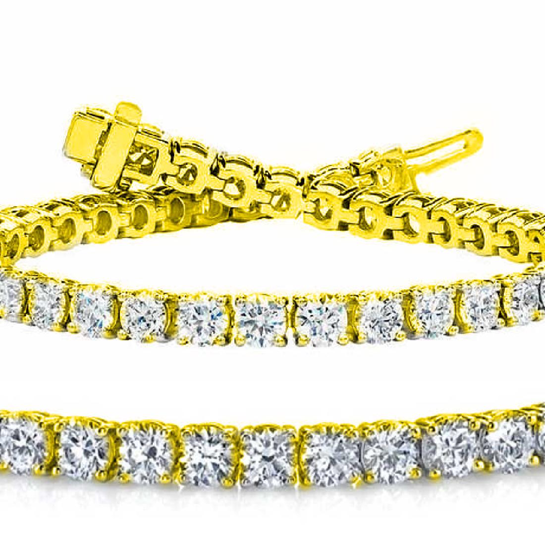 Natural 6.02ct VS-SI Diamond Tennis Bracelet 14K Yellow: REF-492N5K ---- Natural 6.02ct VS-SI Diamond Tennis Bracelet 14K Yellow Gold ---- Manufacturer's Suggested Retail Price: $18450 Total Diamond Weight: 6.02 carats Diamond Count: 51 Round Diamond Diamon