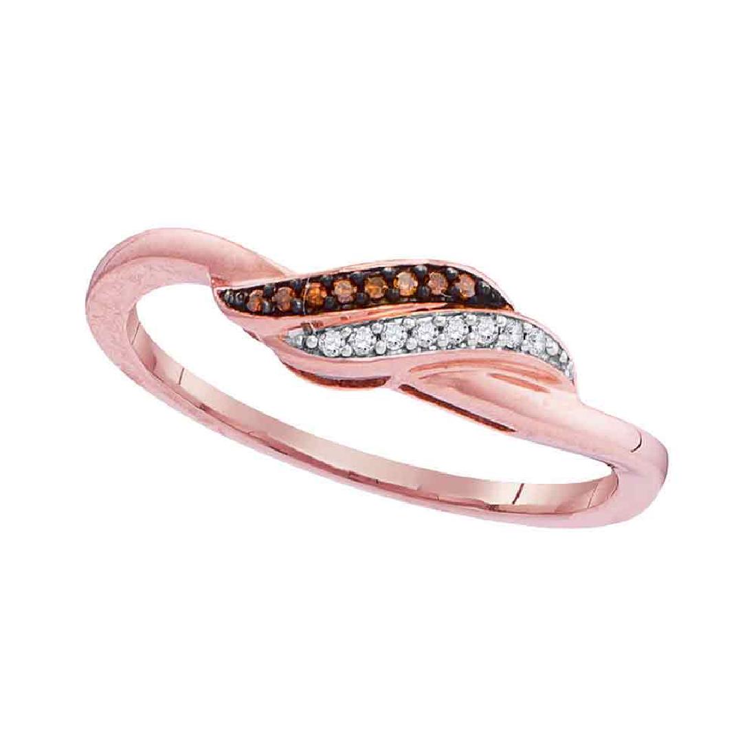 0.05 CTW Red Color Diamond Slender Crossover Ring 10KT: REF-10H5M- SKU: GD99466 ---- 0.05 CTW Red Color Diamond Slender Crossover Ring 10KT Rose Gold Manufacturer's Suggested Retail Price: $410.00 Mainstone Type: Colored Red Diamond @ 0.03ct Mainstone Colo