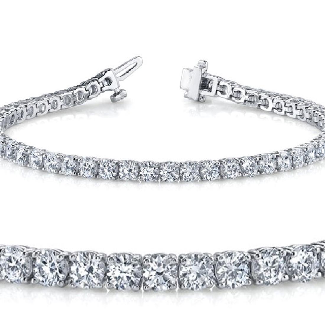 Natural 5ct VS-SI Diamond Tennis Bracelet 18K White: REF-452Y3X ---- Natural 5ct VS-SI Diamond Tennis Bracelet 18K White Gold ---- Manufacturer's Suggested Retail Price: $16950 Total Diamond Weight: 5 carats Diamond Count: 51 Round Diamond Diamond Color
