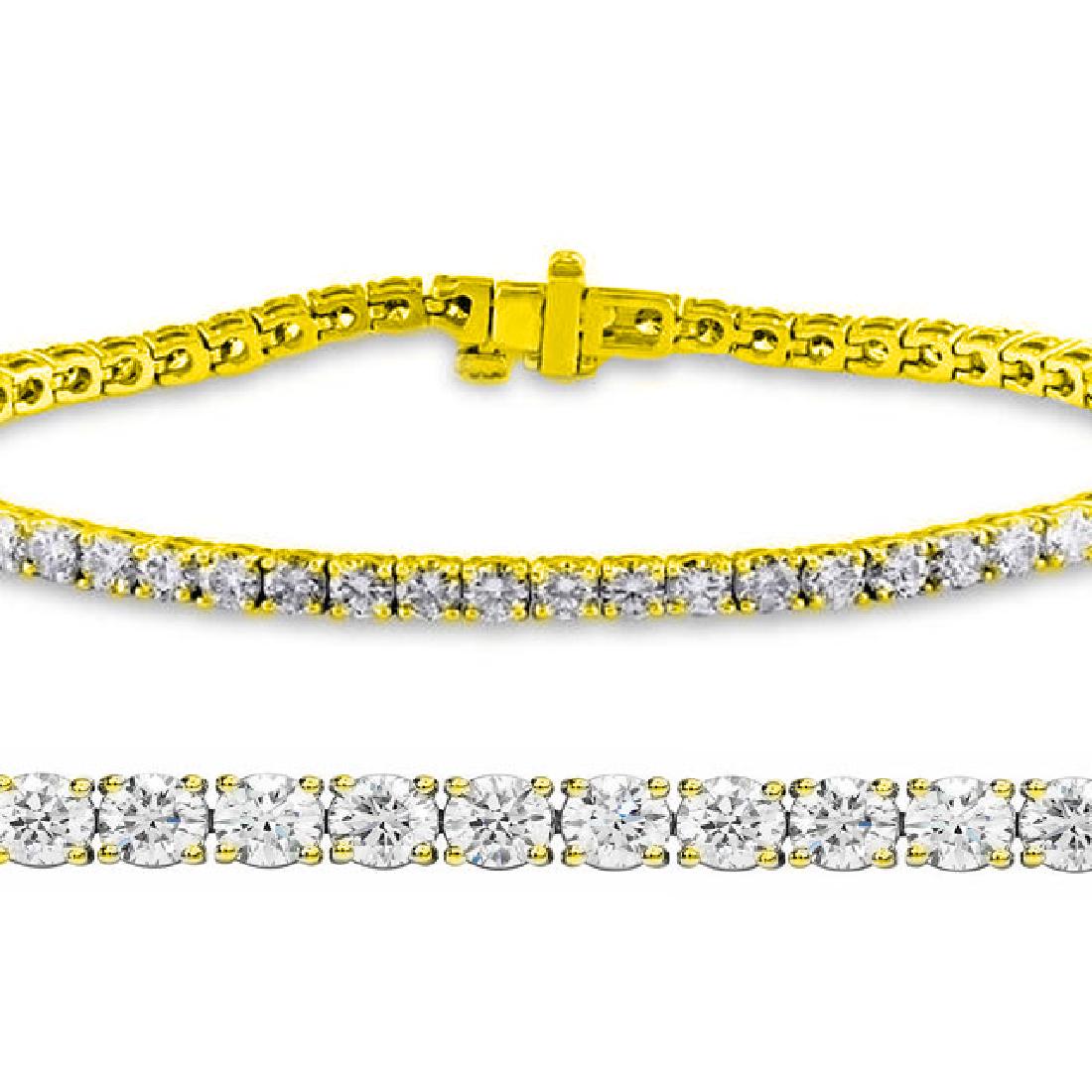 Natural 3ct VS-SI Diamond Tennis Bracelet 18K Yellow: REF-236K3Y ---- Natural 3ct VS-SI Diamond Tennis Bracelet 18K Yellow Gold ---- Manufacturer's Suggested Retail Price: $8850 Total Diamond Weight: 3 carats Diamond Count: 64 Round Diamond Diamond Color