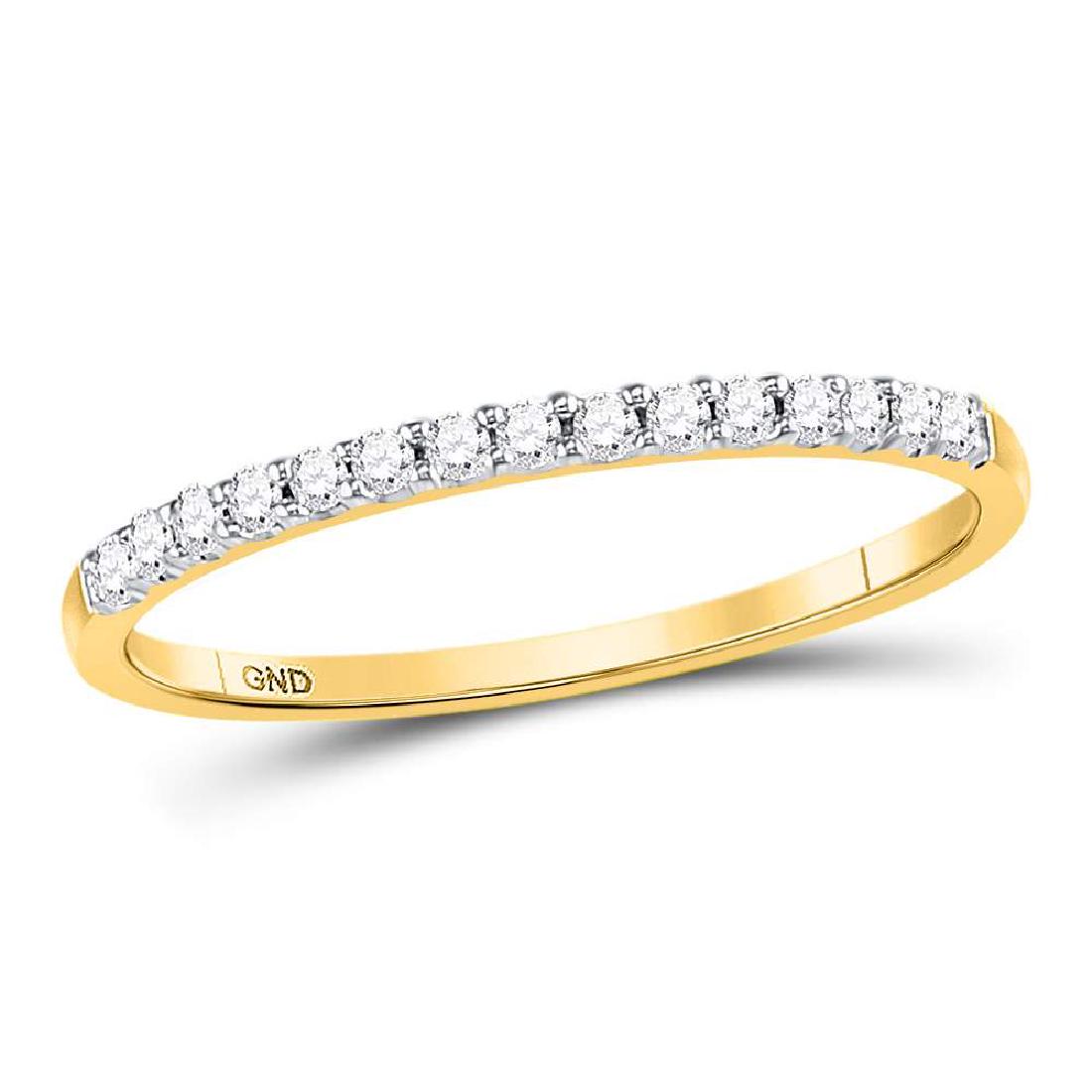 0.15 CTW Diamond Stackable Size 8 Wedding Ring 14k: REF-16X4Y- SKU: GD84754 ---- 0.15 CTW Diamond Stackable Size 8 Wedding Ring 14k Yellow Gold Manufacturer's Suggested Retail Price: $650.00 Mainstone Type: Diamond @ 0.15ct Mainstone Color: H-I Mainsto