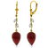 Genuine 26.12 ctw Ruby & Diamond Earrings Jewelry 14KT