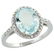 Natural 2.12 ctw Aquamarine & Diamond Engagement Ring