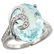 Natural 11.18 ctw aquamarine & Diamond Engagement Ring