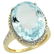 Natural 13.6 ctw Aquamarine & Diamond Engagement Ring