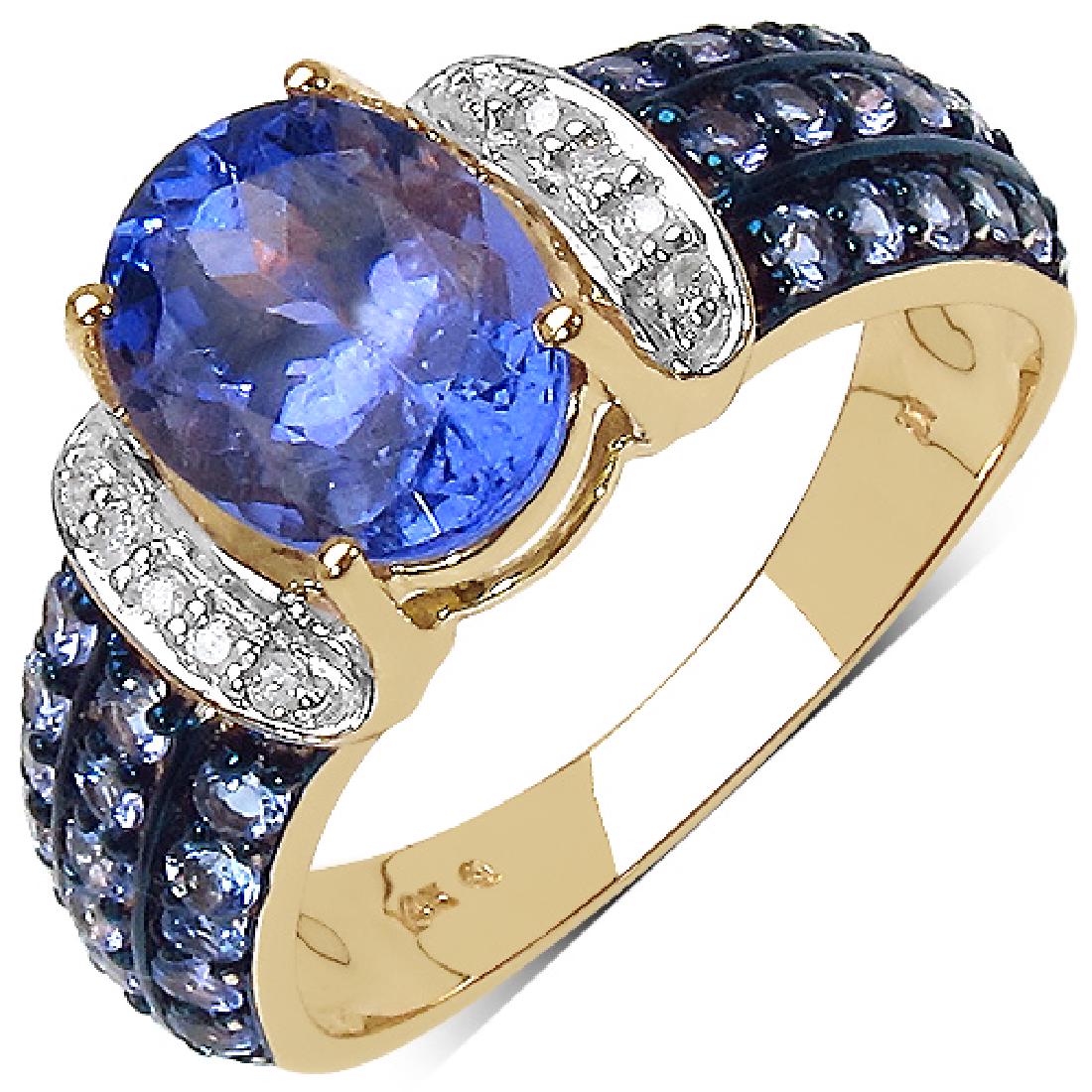 2.54 CTW Tanzanite & Diamond Ring 10K Yellow Gold -: REF-65Y4K ---- 2.54 CTW Tanzanite & Diamond Ring 10K Yellow Gold Manufacturer's Suggested Retail Price: $ 2300.00 Metal Type: 10K Yellow Gold Setting: Prongs Item: Ring Finish: Fine Finish 10K