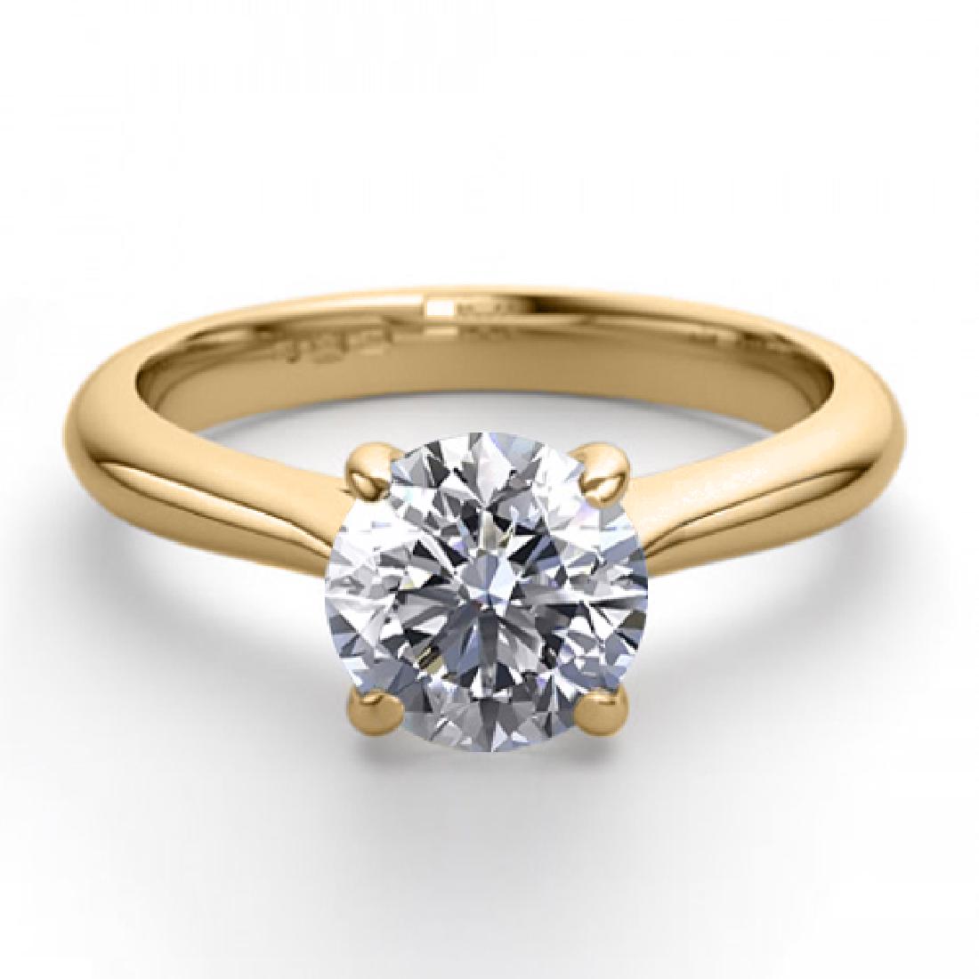 18K Yellow Gold 1.41 ctw Natural Diamond Solitaire Ring: REF-463N6R ---- WJ13271 ----- Manufacturer's Suggested Retail Price: $12900.00 ----- 18K Yellow Gold Jewelry 1.41 ctw Natural Diamond Solitaire Ring ----- Diamond: 1 Round cut @ 1.41 ctw Minimum Diamo
