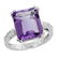 Natural 5.48 ctw amethyst & Diamond Engagement Ring 14K