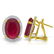 Genuine 15.86 ctw Ruby & Diamond Earrings Jewelry 14KT