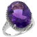 Natural 13.6 ctw Amethyst & Diamond Engagement Ring 14K