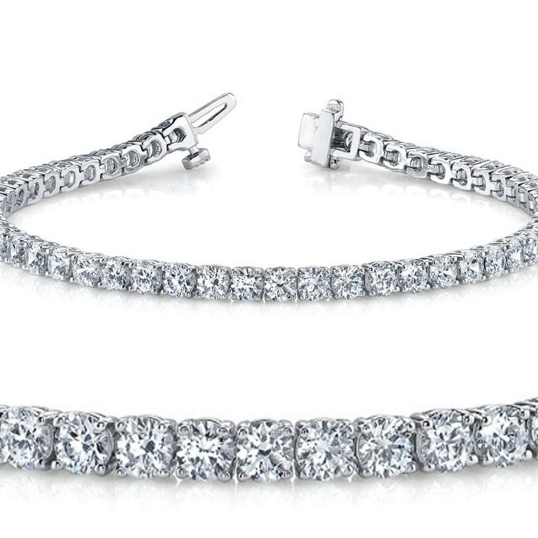 Natural 4.01ct VS-SI Diamond Tennis Bracelet 18K White: REF-348K6H ---- Natural 4.01ct VS-SI Diamond Tennis Bracelet 18K White Gold ---- Manufacturer's Suggested Retail Price: $13050 Total Diamond Weight: 4.01 carats Diamond Count: 57 Round Diamond Diamond