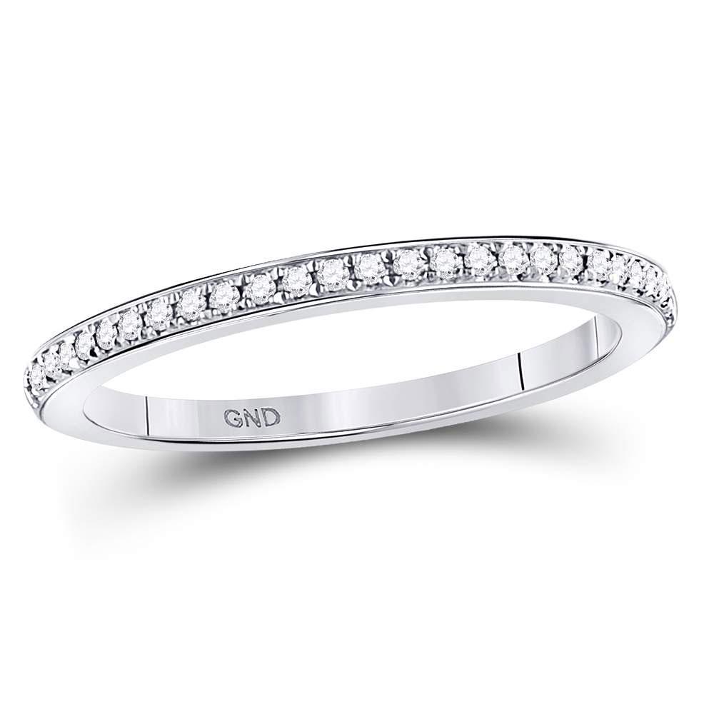 0.14 CTW Diamond Single Row Stackable Ring 10KT White: REF-18K2W- SKU: GD118233 ---- 0.14 CTW Diamond Single Row Stackable Ring 10KT White Gold Manufacturer's Suggested Retail Price: $710.00 Mainstone Type: Diamond @ 0.14ct Mainstone Color: H-I Mainstone
