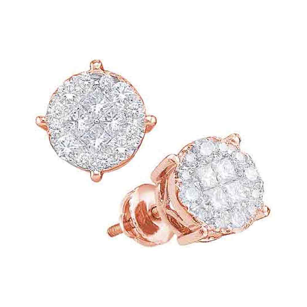 1 CTW Princess & Diamond Soleil Cluster Screwback: REF-104K9W- SKU: GD109724 ---- 1 CTW Princess & Diamond Soleil Cluster Screwback Earrings 14KT Rose Gold Manufacturer's Suggested Retail Price: $4120.00 Mainstone Type: Diamond @ 0.48ct Mainstone Colo