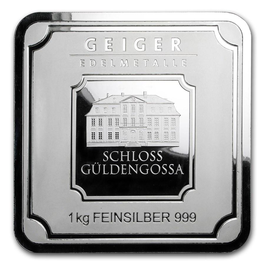 Genuine 1 kilo 0.999 Fine Silver Bar - Geiger Security: SKU: 155916 - One piece Genuine 1 kilo 0.999 Fine Silver Bar - Geiger Security Series comes in Assay