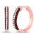 0.25 TCW Red Diamond & White Diamond Hoop Earrings 10K