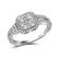1.25 CTW Diamond Square-Shape Cluster Split-Shank Ring