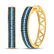 0.50 TCW Blue Diamond & White Diamond Hoop Earrings 10K