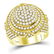 3.33 CTW Diamond Mens Ring 14K Yellow Gold - REF-320R7K
