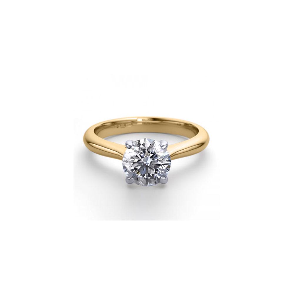 18K 2Tone Gold 0.91 ctw Natural Diamond Solitaire Ring: REF-263R2M - SKU: WJ13250 ---- 18K 2Tone Gold 0.91 ctw Natural Diamond Solitaire Ring Manufacturer's Suggested Retail Price: $11200.00 18K 2Tone Gold Jewelry 0.91 ctw Natural Diamond Solitaire Ring Di