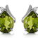 Genuine 4.26 ctw Peridot & Diamond Earrings 14KT White
