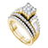 Diamond Bridal Wedding Engagement Ring Band Set 1-1/2