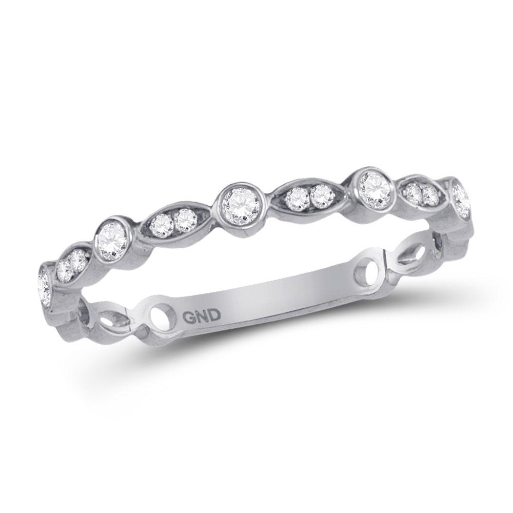 Diamond Classic Stackable Band Ring 1/6 Cttw 10kt White: REF-14X5Y - SKU: GD118100 ---- Diamond Classic Stackable Band Ring 1/6 Cttw 10kt White Gold Gemstone Details 1/6 Carats total weight All diamonds are natural and conflict-free in origin