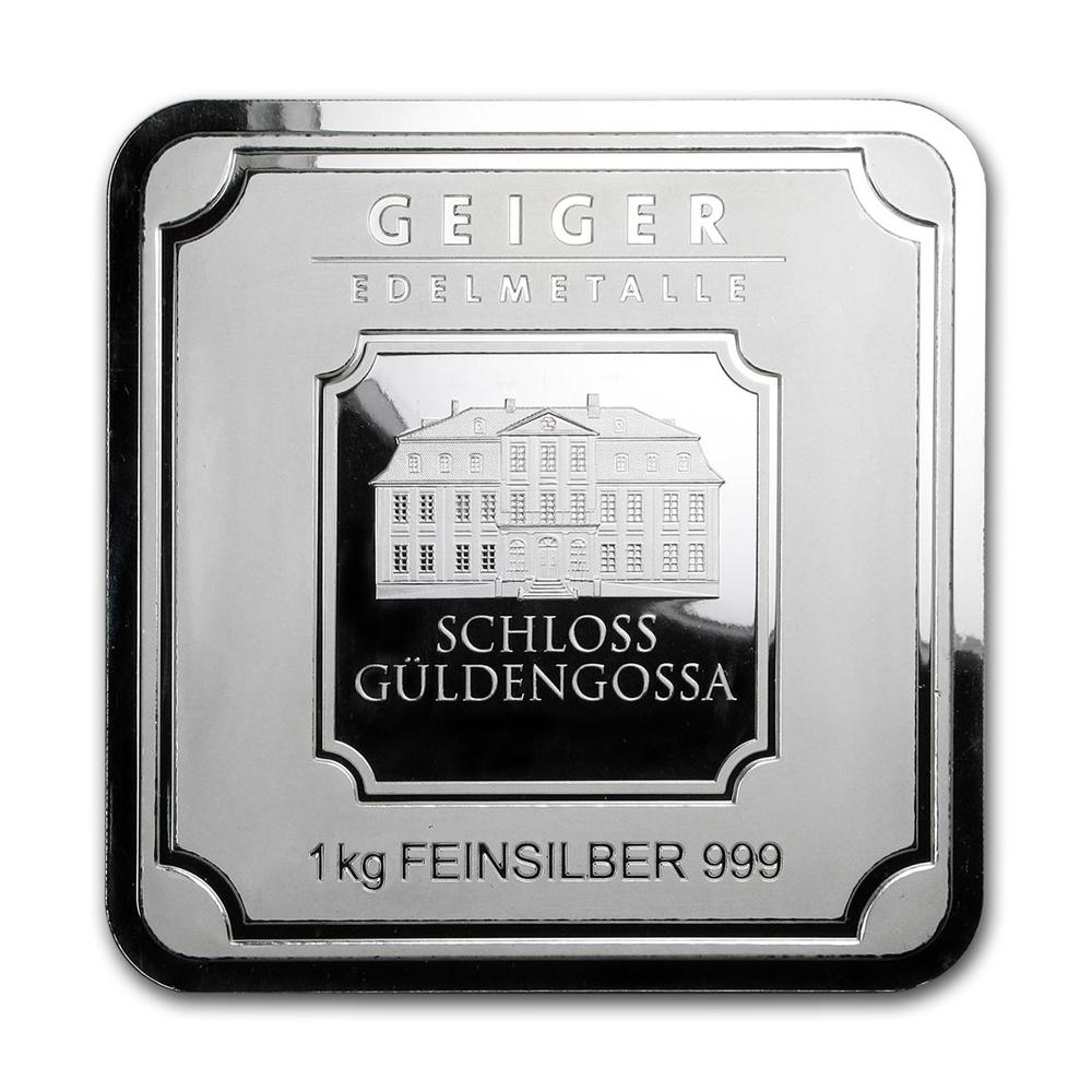 Genuine 1 kilo 0.999 Fine Silver Bar - Geiger Security: SKU: 155916 - One piece Genuine 1 kilo 0.999 Fine Silver Bar - Geiger Security Series comes in Assay