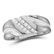 Mens Diamond 2-row Wedding Anniversary Band Ring 1/8