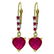Genuine 2.98 ctw Ruby & Diamond Earrings 14KT Yellow