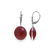 Genuine 46.15 ctw Ruby & Diamond Earrings 14KT White