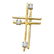 Diamond Simple Layered Cross Pendant 1/20 Cttw 14kt