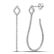 3/4 CTW Round Diamond Modern Hoop Earrings 14kt White