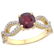 1.30 CTW Ruby & Diamond Ring 14K Yellow Gold -