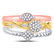 1/6 CTW Round Diamond 3-Piece Stackable Ring 10kt - 2