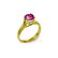 Genuine 1.10 ctw Pink Topaz Ring 14KT Yellow Gold -
