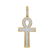 1/3 CTW Mens Round Diamond Ankh Cross Charm Pendant