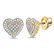 1/4 CTW Round Diamond Heart Earrings 10kt Yellow Gold -