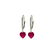 Genuine 3.2 ctw Ruby & Diamond Earrings 14KT White Gold