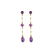 Genuine 6.06 ctw Amethyst & Diamond Earrings 14KT
