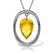 Genuine 9.6 ctw Citrine & Diamond Necklace 14KT White